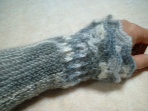 着物用手編みのアームウォーマー