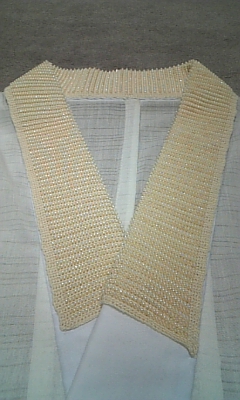 ビーズ半衿（ベージュ）