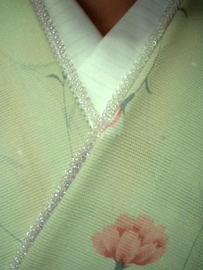 ビーズ重ね衿（夏着物コーデ）